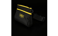 Tool Waist Bag Yellow Trim Zippered Waist Bag Multiple Pockets