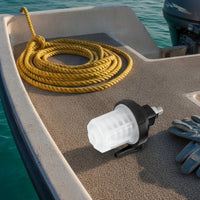 Disposable Fuel Filter with Clear Body 20 Micron Marine Outboard Fuel Filter Impact-Resistant for Boat Owners