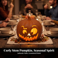 Decorative Pumpkin Light Festive Jack-O'-Lantern Light Spooky Pumpkin Lamp Speckled for Home Decor, Halloween Parties, Bar Displays