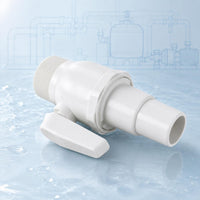 Water Movement Valve Lever Handle Threaded Socket Valve White