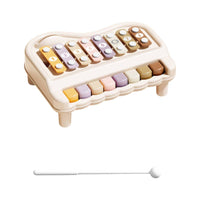 Numbered Strips 2-in-1 Percussion Keyboard Toy Arched Design 2 in 1 Piano Xylophone Multicolor Keys Baby Piano Xylophone Short Legs