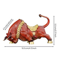 Charging Bull Figurine Feng Shui Wealth Bull Figurine Desk Display for Investors