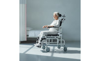 Reclining Shower Commode Transport Chair Wheeled for, Patients