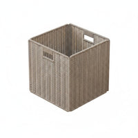 Woven Cube Basket With Handle foldable Woven Cube Built-in Handles for Adults