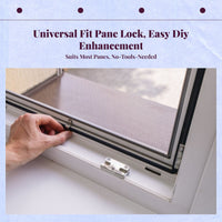 Window Security Lock, Aluminum Alloy secure-theftTheft Sash Lock, Sturdy sturdyDuty Lock Base for Sliding & Swinging window panels
