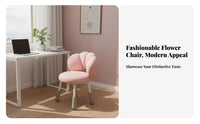 Armless Caster Chair 360-Degree rotate Vanity Seat high-density foam Foam pad