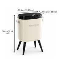 Slim Trash Can with Legs Modern Trash Can with Raised Legs Space-Saving Elevated Waste Bin Sturdy for Bathroom