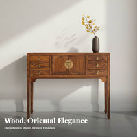 Long Narrow Altar Table New Chinese Appearance Narrow Hall Table Table Retro Artistic Modern Minimalist Design for Hallway