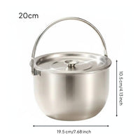 Oil Filter Pot with Lid Filtering Design Stainless Steel Oil Pot Easy to Clean