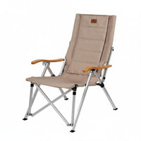 Portable Highspine Recliner Reclining Function Folding Seat Hard Armrests