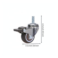 Threaded Stem Caster Wheel Effortless Movement Furniture Part Floor-Friendly