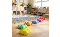 6 Pieces Stepping Stone with Textured Insert Non-Slip Toy Low-Height