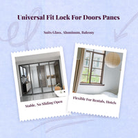 Sliding Opening Lock, Security Hook Latch, Child Protection Lock, Easy Installation for Kitchen, Balcony, Patio Doors, Sturdy Metal