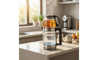 2000W Double-Layer Glass Kettle 220V Two-Chamber Chamber Kettle Transparent Kitchen Appliance Level Markings