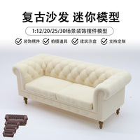 1:12 Dollhouse Miniature Living Room Scene Vintage Sofa Furniture Toy