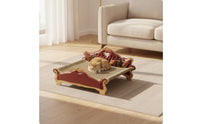 Cat Scratching Bed Retro-Style Cat Sofa with Scratcher Upholstered Scratching Pad for Cats, Kittens, Living Room
