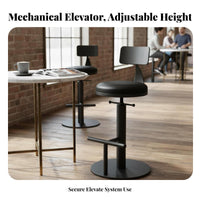 Adjustable rotate Stool with rear supportrest Minimalist Design for Adults, Entertainers