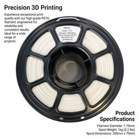 PETG Printer Filament 1.75mm, High Toughness 1KG Spool for General and Prototyping Most deposition Printers