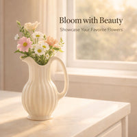 Ceramic Vase Teapot, White Porcelain, Modern Minimalist