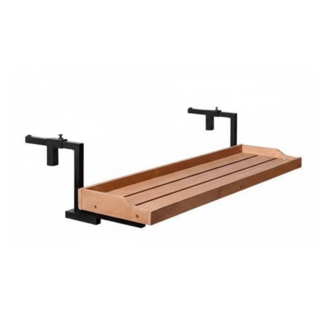 Hanging Railing Planter Box sturdy Wood Construction Adjustable Railing-Mounted Shelf Weatherproof Easy Installation for Patio
