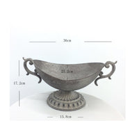 Double Handle Flower Vase Wide Mouth Home Decor Metal Home Decoration for Garden