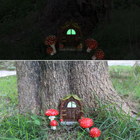 American Country Style Resin Mushroom Garden Ornament for Outdoor Decor