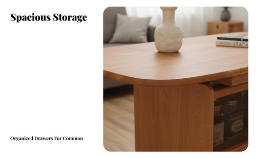 Convertible Coffee Table with Elevating Tabletop Adjustable Height Drop Leaves Solid Wood Construction and Smart Storage Suitable for Homeowners Small Areas Living Room Workstation
