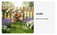 2D Acrylic Hedgehog Yard Art Hedgehog Garden Stake Weather-Resistant Animal Garden Insert for Gardeners, Patio, Flower Bed