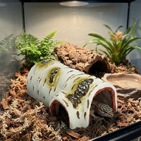 Realistic Hollow Core Reptile Hide, Crested Gecko Tank Accessories for Turtles and Reptiles, Decorative Realistic Reptile Hideaway House 1pc