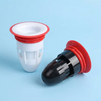 Silicone Drain Cover Odor for Shower, Floor Seal Stopper for Homeowners, TPR ABS Material Black Round Design