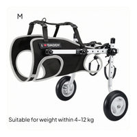 Lightweight Adjustable Dog Wheelchair Aluminum Alloy Hind Leg Wheelchair Mesh Textile Hind Leg Support Carriage Rehabilitation