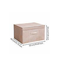 Foldable Storage Box Reinforced Edges Textile Storage Box Handy Handle for Room