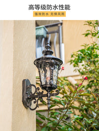 European Retro Outdoor Waterproof Lotus Leaf LED Wall Light for Garden, Villa, Balcony, Corridor