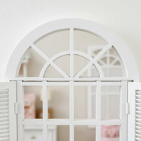 1:12 Scale Window Model European Style Dollhouse Window with Shutters House Decoration for Diorama
