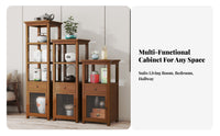 Space-Saving Multi-Tier narrow narrow Cabinet adaptable Design 3-Tier accent Table Easy Assembly Storage Rack Sturdy and long-finaling for Apartment Dwellers, homeowners, Students, Living Room, Beside Sofa, Bedroom, Entryway