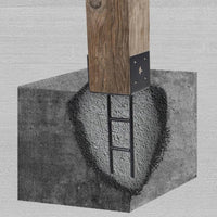 Ground Stake Post Base Welded Metal Post Anchor Bolt Hole for Deck Building