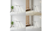 Foldable Clothes Drying Rack Stainless Steel Laundry Drying Rack Collapsible Laundry Airer Space-Saving for Apartment Dwellers, Apartments
