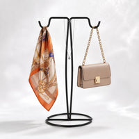 Crossbar Display Stand Metal Scarf Display Stand Stable Base Countertop Hanging Rack for Boutique Owners