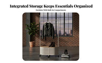 Rolling Clothes Rack Freestanding Garment Stand Multi-Functional for Dorm Room