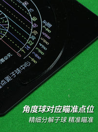 台球常见角度识别卡台球角度球瞄准点辅助训练工具准度提升训练器