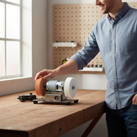 Adjustable Speed Mini Electric Bench Grinder Multi-Functional Desktop Sharpening Machine Compact Size Power Tool Good Heat Dissipation for Workshop