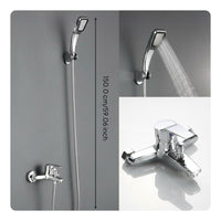 Brass rain shower set, 3 modes