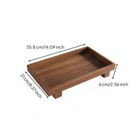 Walnut Wood Tray Sturdy Vanity Tray Easy to Clean for Desktop