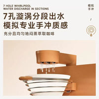 跨境简单递咖啡机便携家用可折叠拆卸自动手动平板滴漏美式咖啡机 美规