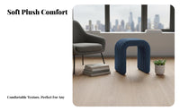 U-Shaped Sherpa Stool Multifunctional Vanity Seat Sturdy Frame for Photographers