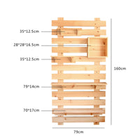 Wall Mounted Plant Shelf Solid Wood Multi Tier Display Rack Easy to Install