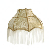 Lampshade with Fringe Boho Floral Textile Lampshade Bohemian for Tea Rooms