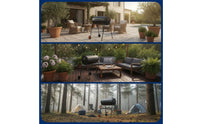 Outdoor Charcoal Grill with Wheels Mobile Charcoal Grill with Lid Sturdy Barbecue Cooker Stable for Backyard