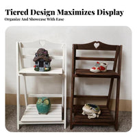 2-Tier Ladder Planter Space-Saving Multi-Tier Plant Shelf Indoor & Outdoor