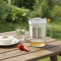 Yogurt Strainer with Lid Transparent Whey Separator Easy-to-Clean for Home Cooks